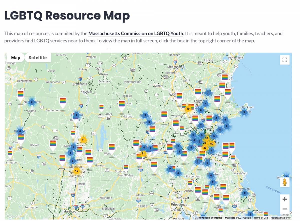 LGBTQ Resources Map