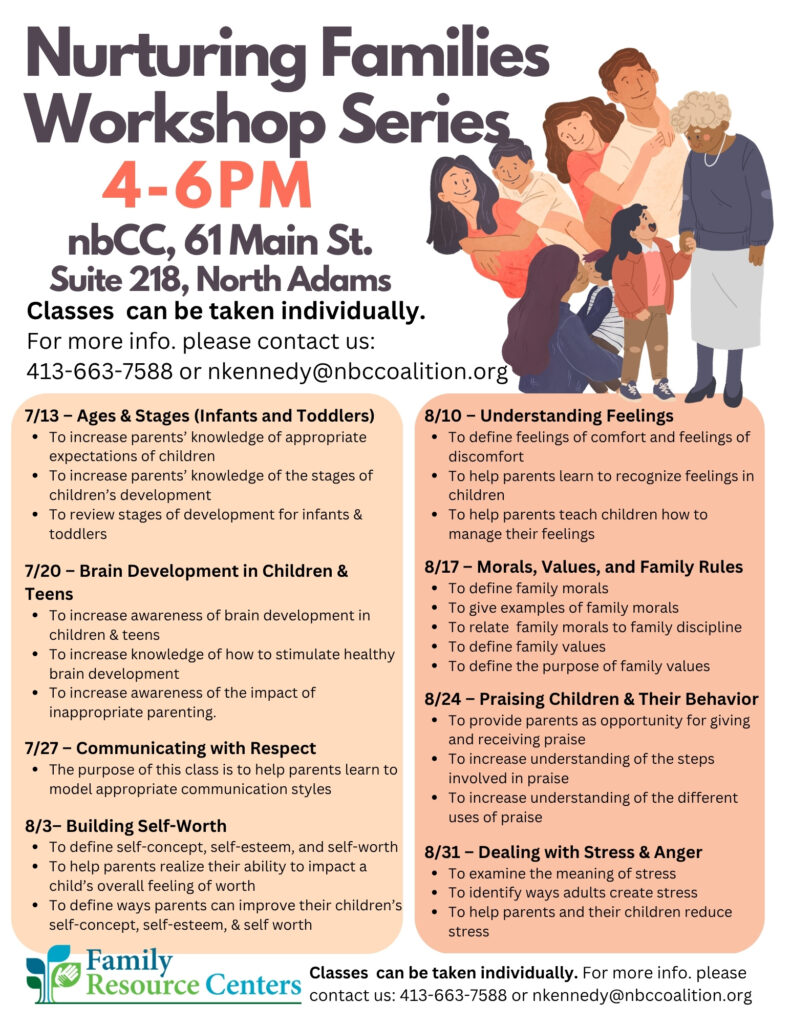 Nurturing Families Workshop Series flyer