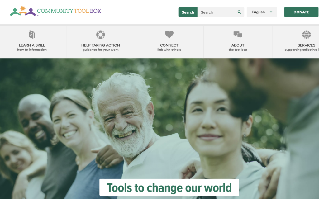 Screenshot of Community Toolbox website